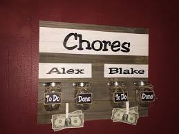 Chore Chart With Mason Jars Pallet Sign By