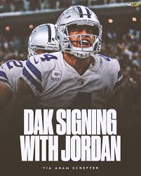 NFL on FOX - Dak Prescott and the Jordan Brand have agreed on a five-year  deal that will make him the only Jordan Brand QB, the only Cowboys player  and the highest-paid