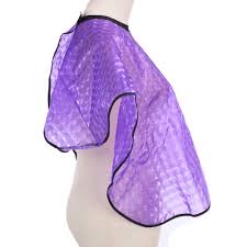 Us 3 49 54 Off Hair Care Wrap Waterproof Cloth Plastic Purple Salon Barber Gown Cape Hairdressing Hairdresser Convenient Hair Coloring Nov6 In Caps
