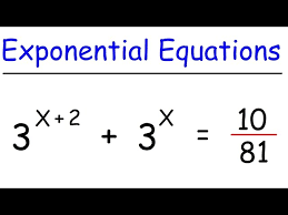 Exponential Equations Algebra And