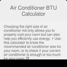 air conditioner btu calculator