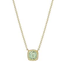 cushion gem necklace with