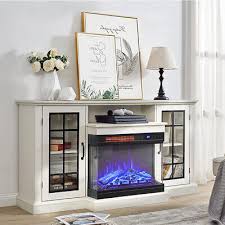 White Tv Stand Fireplace Tv Stand