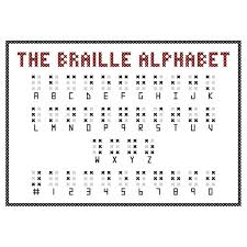 Braille Alphabet Original Cross Stitch Chart Cross