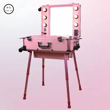 makeup trolley with light for
