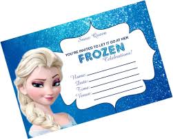Partystuff Cards Frozen Birthday Invitation Card Invitation 16 Pieces Party Item