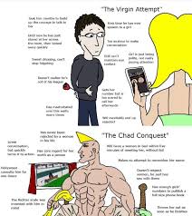 With tenor, maker of gif keyboard, add popular chad animated gifs to your conversations. Virgin Vs Chad Album On Imgur Funny Memes Walking Meme Memes