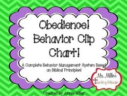 Obedience Behavior Clip Chart Based On Gods Word