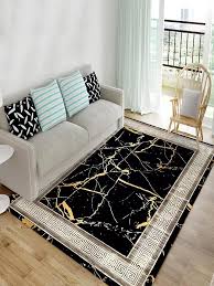 1pc marble pattern rug modern