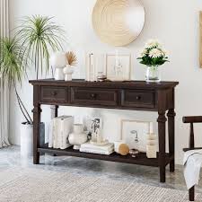 Classic Wood Console Table Retro Style