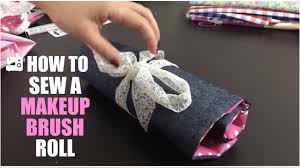 how to make sew a makeup brush roll bag