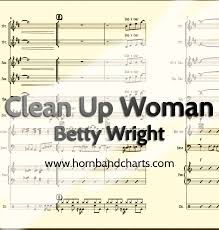 Clean Up Woman Horn Chart Pdf Horn Band Charts