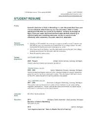 Sample Resume Of College Student Keralapscgov