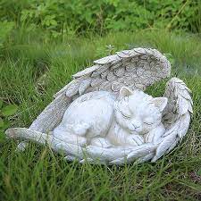 Dog Statues Garden Resin Sleeping Cat