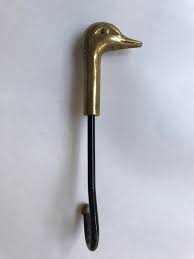 Brass Duck Fireplace Hook Damper Pull