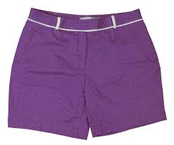 Details About Lady Hagen Nwt Womens Lavender Purple Casablanca Dots Golf Shorts Size 8
