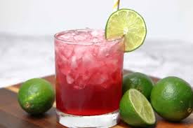 lime vodka and cranberry sparkler