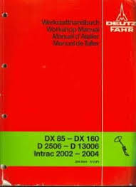 Deutz workshop repair manuals, parts catalog, fault codes and wiring diagrams free download pdf. Deutz Tractor Manuals