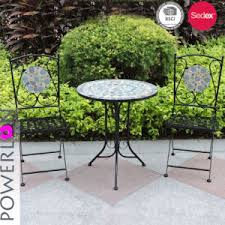 Easy to assemble, hardware included. China Outdoor Metal S 3 Mosaic Table Set China Garden Table Set Furniture