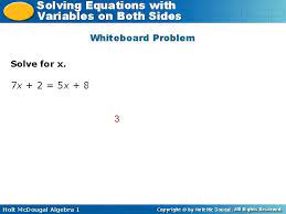 solving equations variables on