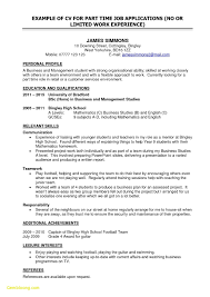Simple Resume For High School Student Sample Cv Services New Resume