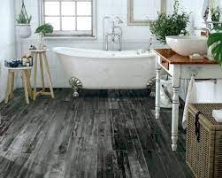Dark Grey Black Wood Effect Floor