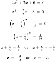 We now have something that looks like (x + p) 2 = q, which can be solved rather easily: Completing The Square Wikipedia