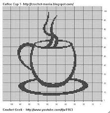 Free Filet Crochet Charts And Patterns Filet Coffee Cup 1