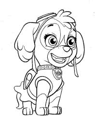 desenhos de skye patrulha canina feliz