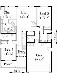 20x40 house plans for your dream home. 40 Wide House Plans Beautiful Main Floor Plan For 40 Ft Wide Narrow Lot House Plan W Narrow Lot House Plans How To Plan Narrow Lot House