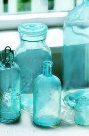Blue Bottle Antique Glass Bottles Glass
