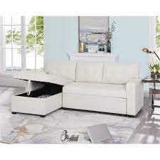 Reversible Sleeper Sectional Sofa Storage Chaise By Naomi Home
