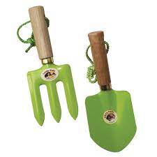 Trowel And Fork Set Green Little Pals