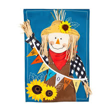 Evergreen Welcome Banner Scarecrow