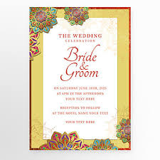 indian wedding invitation templates png
