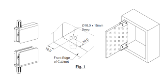 Pivot Glass Hinge 8mm