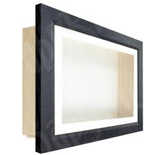grey woodgrain veneer shadow box