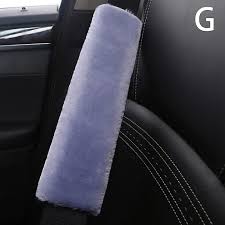 2 Pcs Soft Car Seatbelt Cover Sheepskin