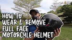 remove full face motorcycle helmet