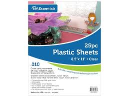 Paper Accents Plastic Sheet 8 1 2 X 11 In 01 In Clear 25 Pc