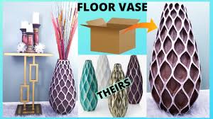 cardboard diy tall floor vase