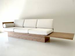 Suelo Modern Wood Sofa With Plinth Base