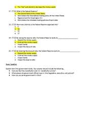 The password to access the protected tests and answer keys is: Unit 5 Ohio Government And Economics Test With Answer Key Tpt