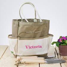 Embroidered Garden Tool Tote Bag