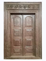 101 large wooden carved double door