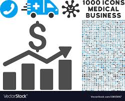 Sales Chart Icon With 1000 Medical Business