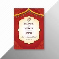 indian hindu wedding card vector art