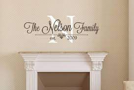 family monogram wall decal personalized
