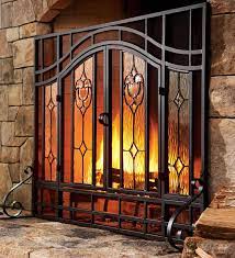 Door Large Fl Fireplace Fire Screen