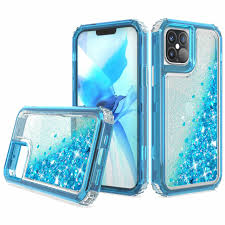 H a r u i s b a c k. Atomic Quicksand Glitter Waterfall Hybrid Case For Iphone 12 Pro Max Blue Hd Accessory